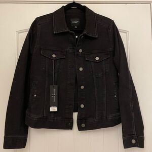 Liverpool Black Denim Jacket, Size Medium